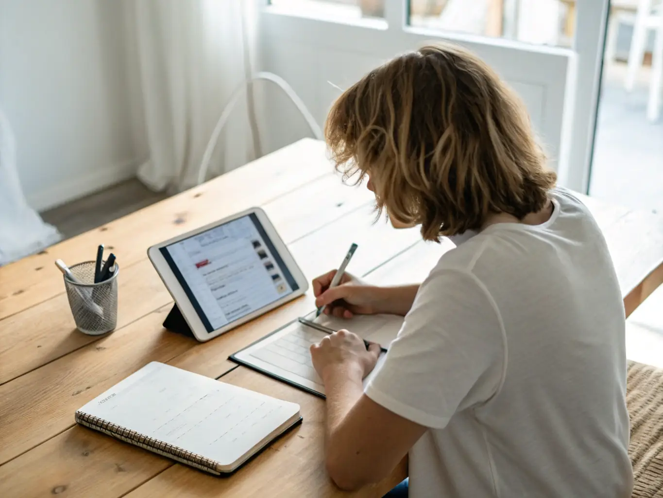 A person creating a budget on a laptop with various expense categories displayed, highlighting financial control and planning.